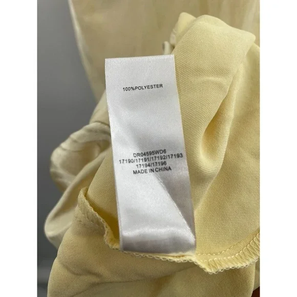 NWT Meshki Yvette Slip Maxi Dress Asymmetrical Hem Women's Small Butter Yellow - Picture 12 of 13